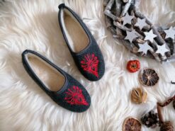 Holly Embroidered Ballerina Slippers