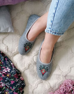 Dahlia Embroidered Ballerina Slippers