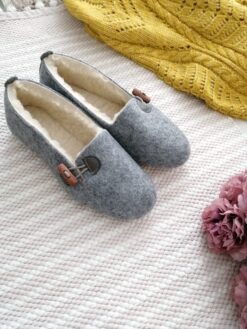 Felt Ballerina Slippers With Toggle