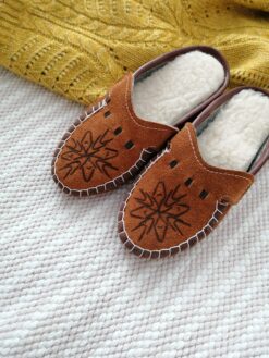 Handmade Leather Mule Slippers