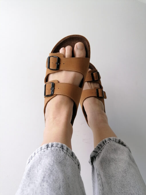 Honey Leather Sandals