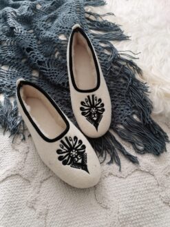 Folk Wool Ballerina Slippers