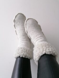 Merino Wool Elastic High Socks