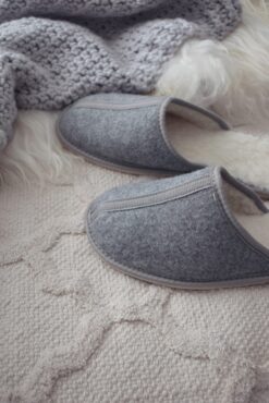 Men's Grey Slip-on Slippers