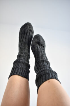 Alpaca Wool Socks - Graphite