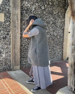 Long Wool Gilet - Graphite