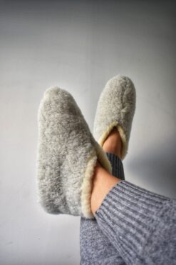 Siberian Wool Slipper - Light Grey