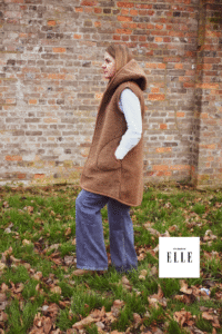 Long Wool Gilet - Camel