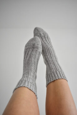 Alpaca Wool Socks - Light Grey