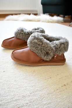 Leather Slipper Boots