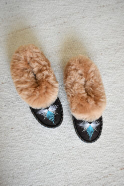 Women's Sheepskin Moccasin Slippers - Aida