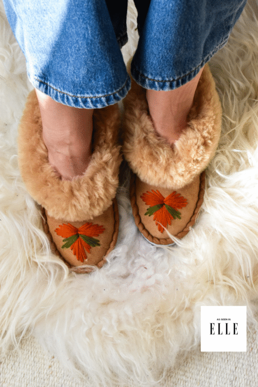 Women’s Sheepskin Moccasin Slippers – Linzie