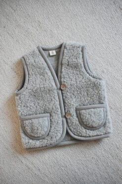Children’s Merino Wool Gilet – Grey