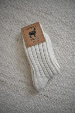 Alpaca Wool Socks – Cream