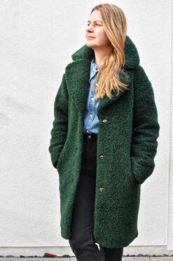 Lottie Wool Coat – Bottle Green