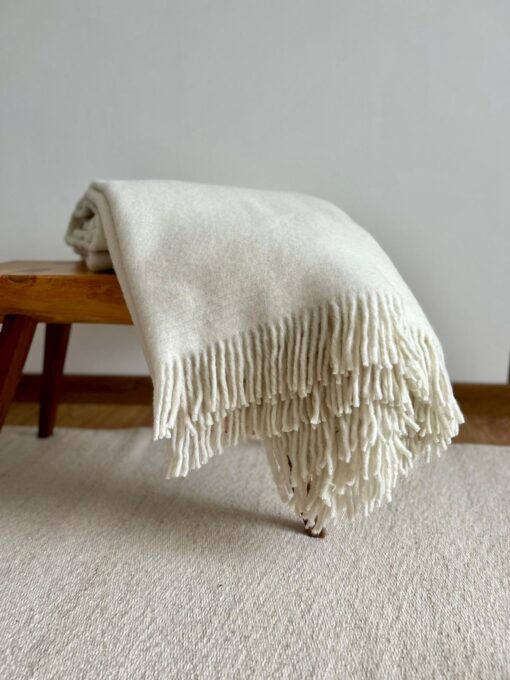 Pure Wool Blanket - Cream