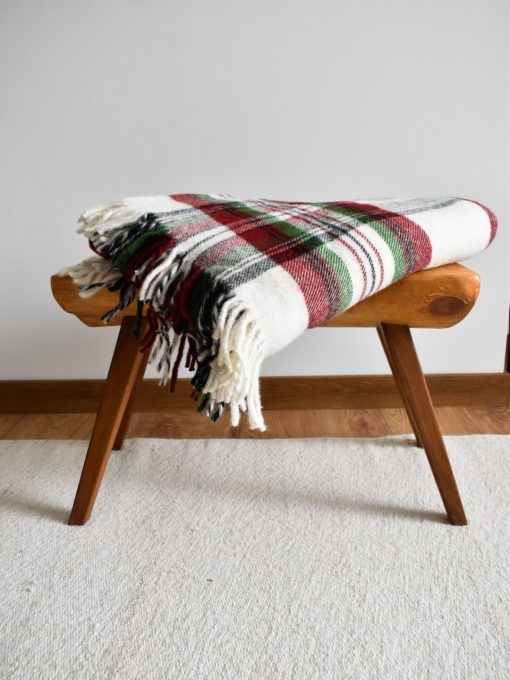 Pure Wool Blanket - Tartan Red