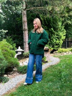 COMING SOON -  Fern Merino Jacket  - Bottle Green