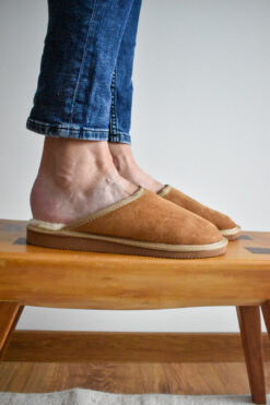 Men's Sheepskin Slippers - Tan