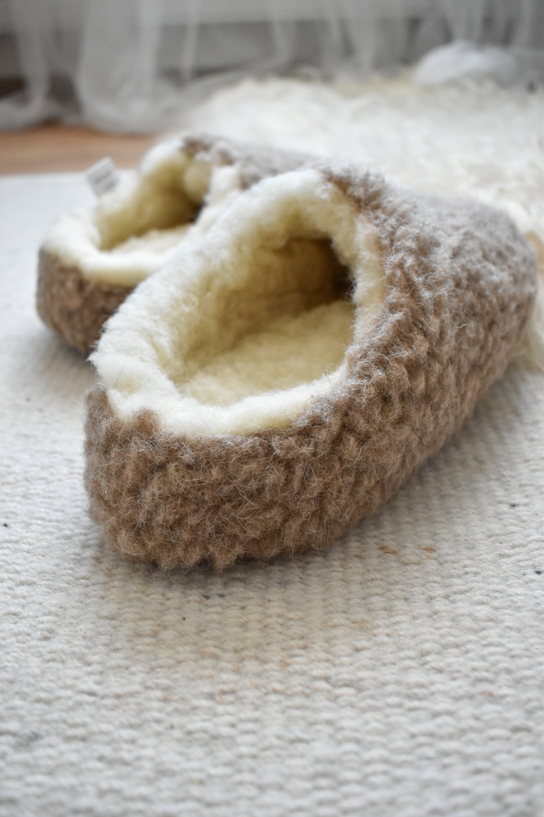 Oslo Wool Slip-On Slippers - Oak Brown - Image 2