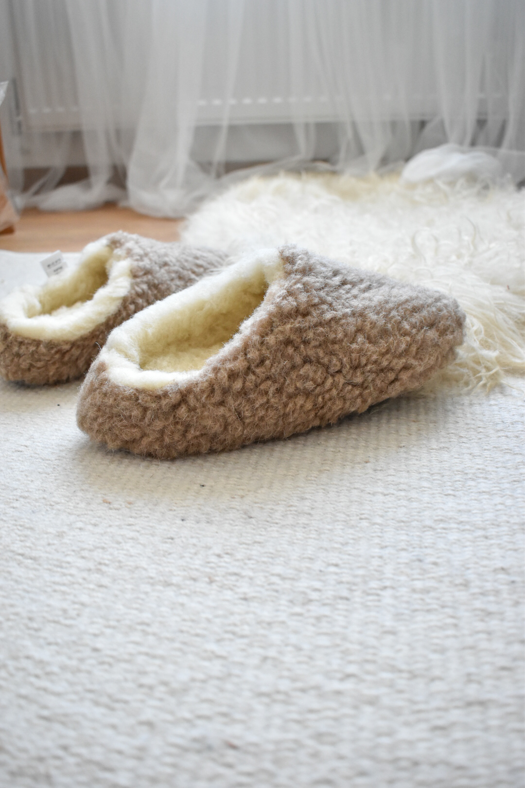 Oslo Wool Slip-On Slippers - Oak Brown - Image 3