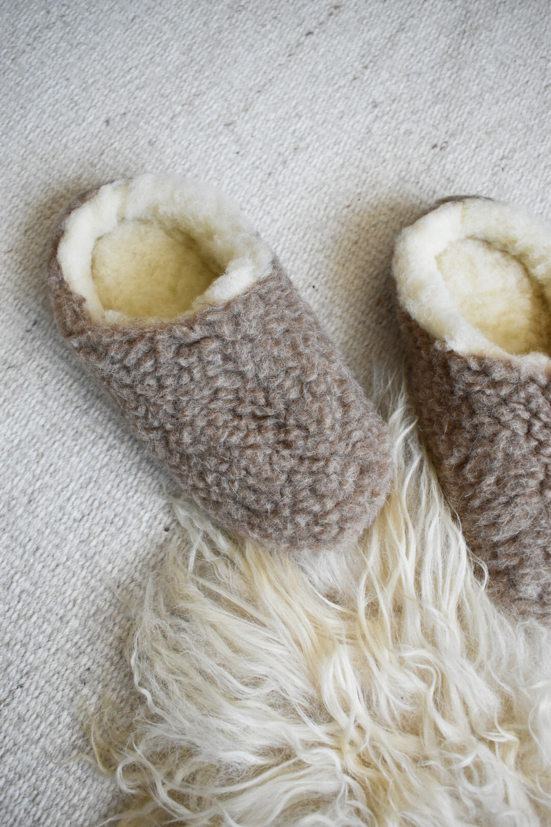 Oslo Wool Slip-On Slippers - Oak Brown