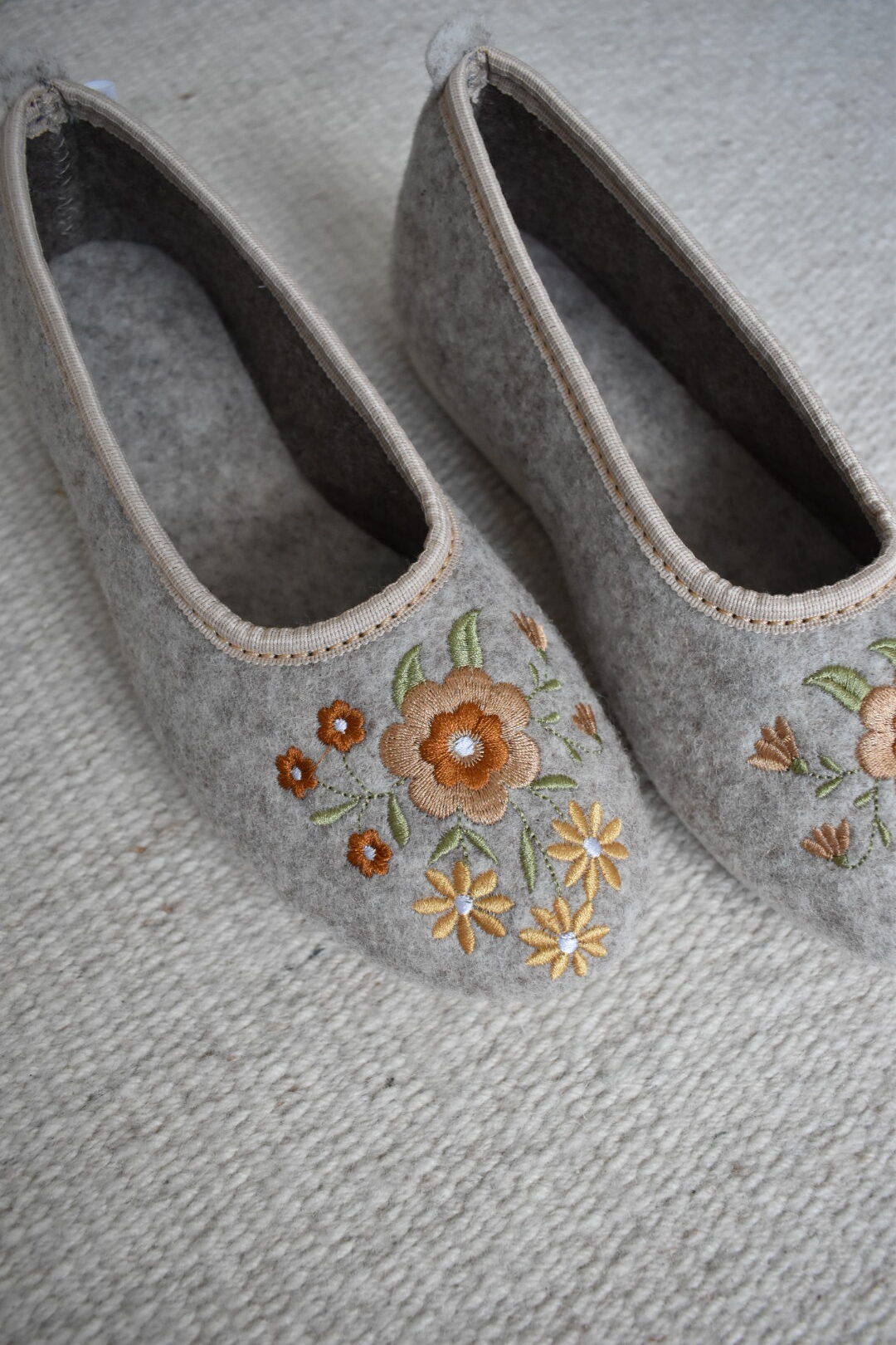 Wool Ballerina Slippers - Beige - Image 6