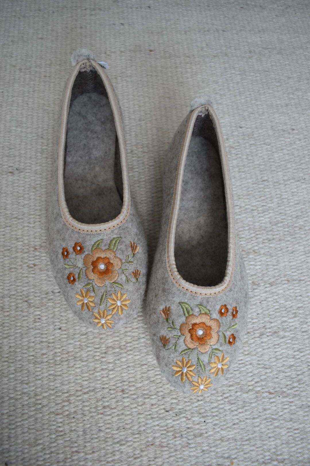 Wool Ballerina Slippers - Beige - Image 5
