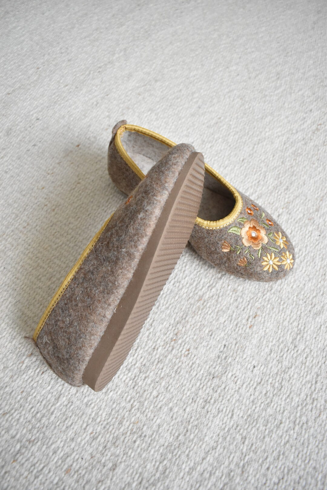 Wool Ballerina Slippers  - Oak Brown - Image 3
