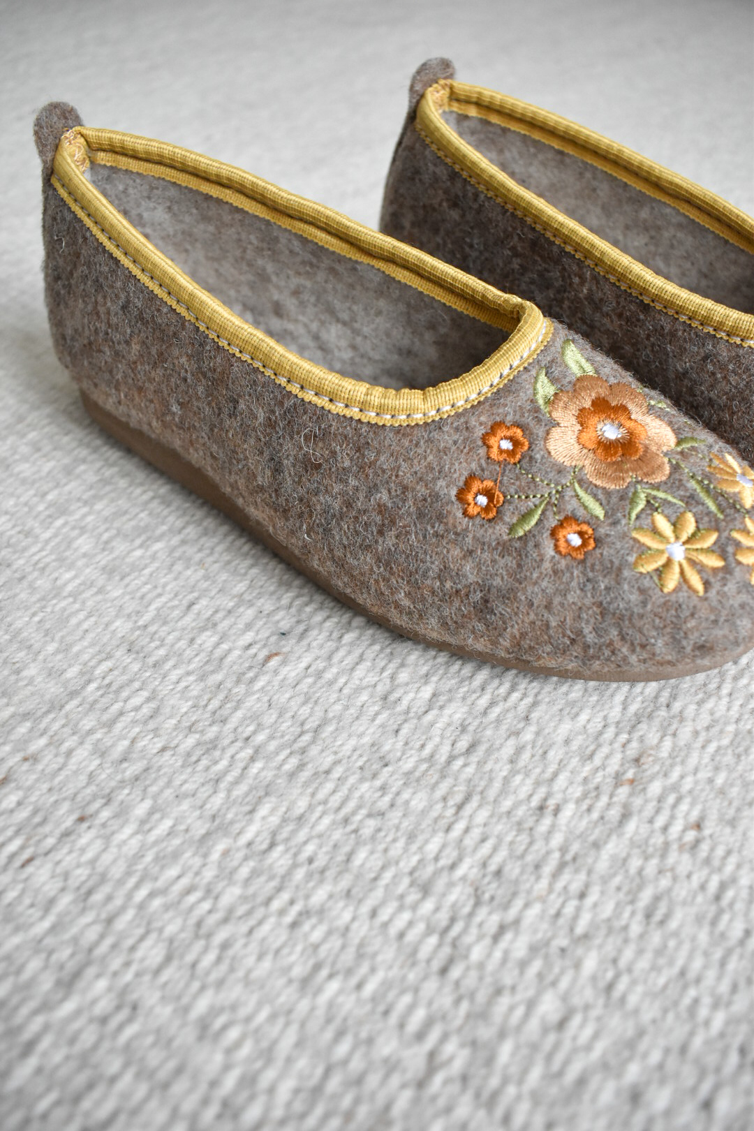 Wool Ballerina Slippers  - Oak Brown - Image 5