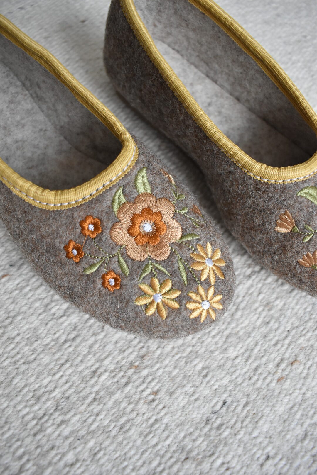 Wool Ballerina Slippers  - Oak Brown - Image 2