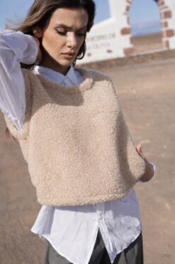 Merino Wool Vest - Beige