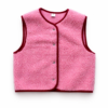 Boxy Snap Button Merino Wool Gilet HOPE – Pink