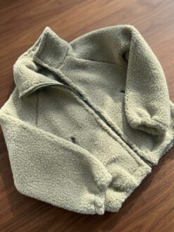 Alternative view of High Funnel Neck Merino Wool Bomber Jacket Zoe - Olive