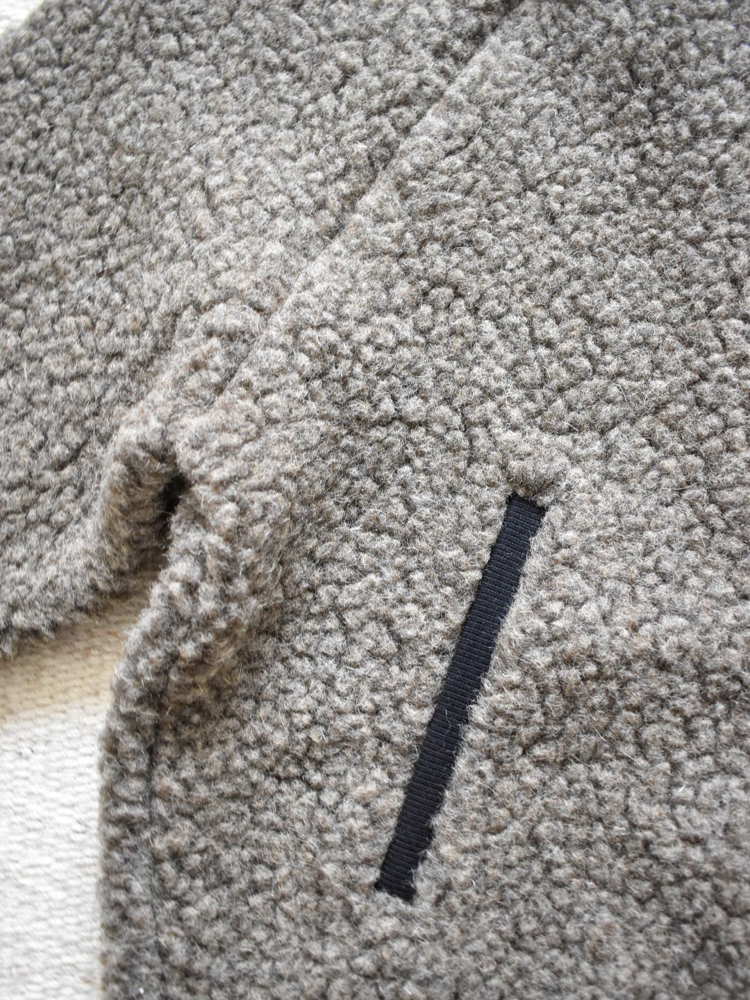 High Funnel Neck Merino Wool Bomber Jacket Zoe - Brown - Image 3