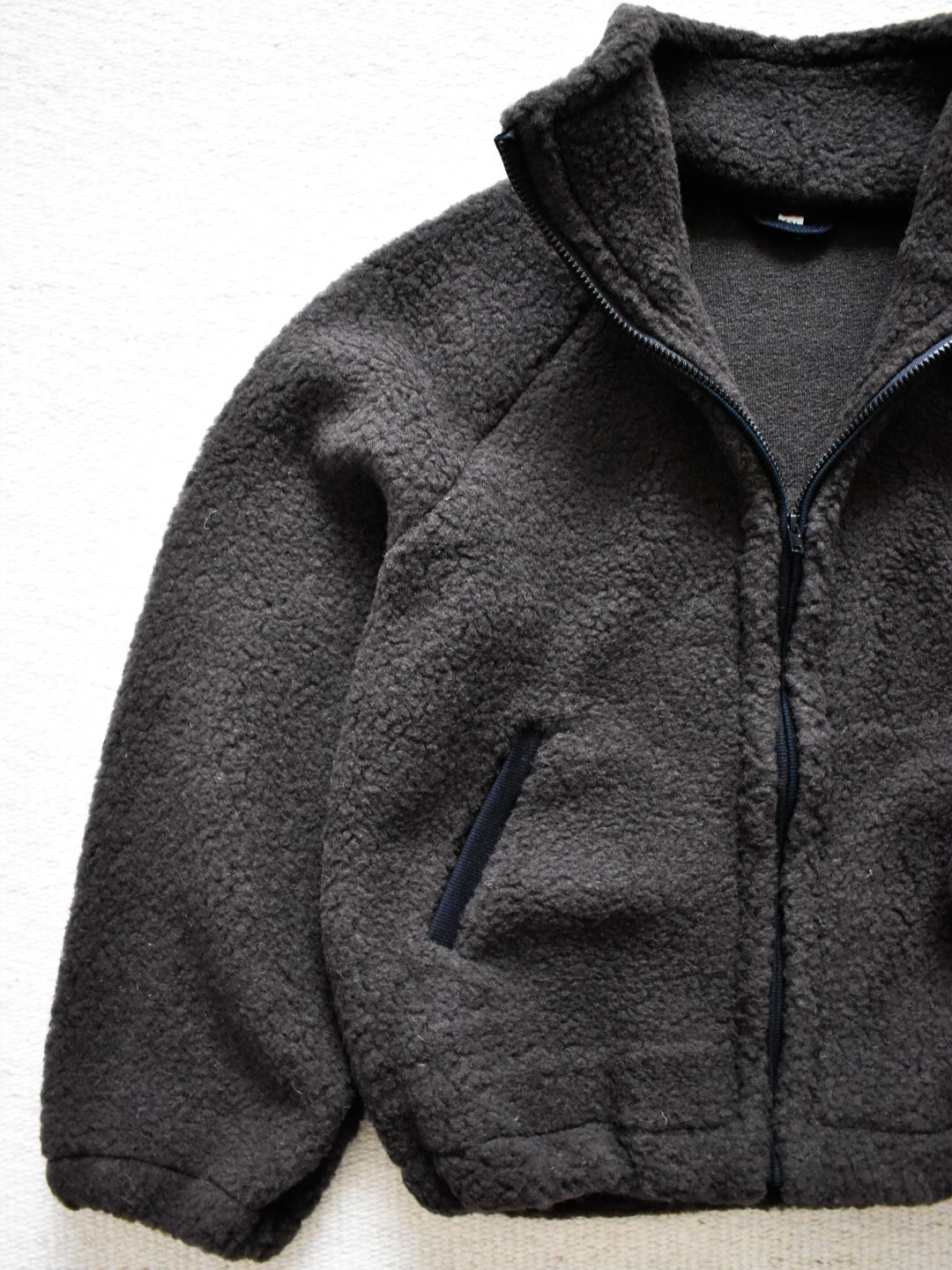 High Funnel Neck Merino Wool Bomber Jacket Zoe - Espresso - Image 4