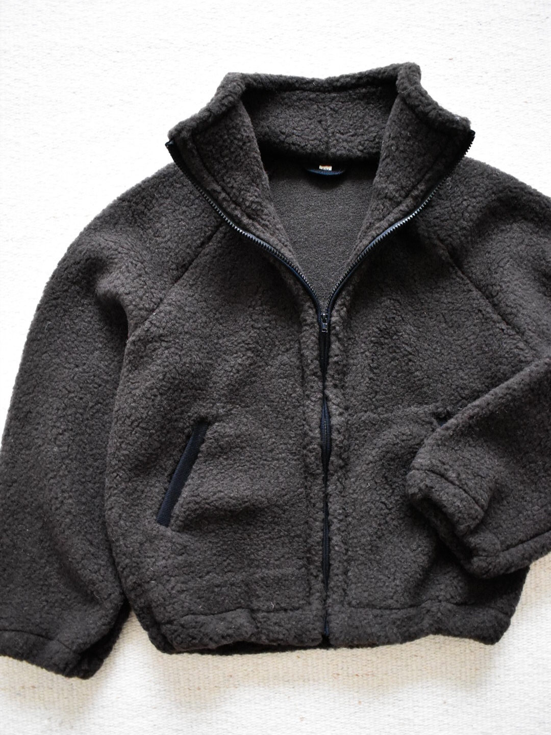 High Funnel Neck Merino Wool Bomber Jacket Zoe - Espresso - Image 3